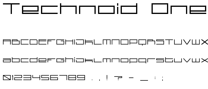 technoid one font